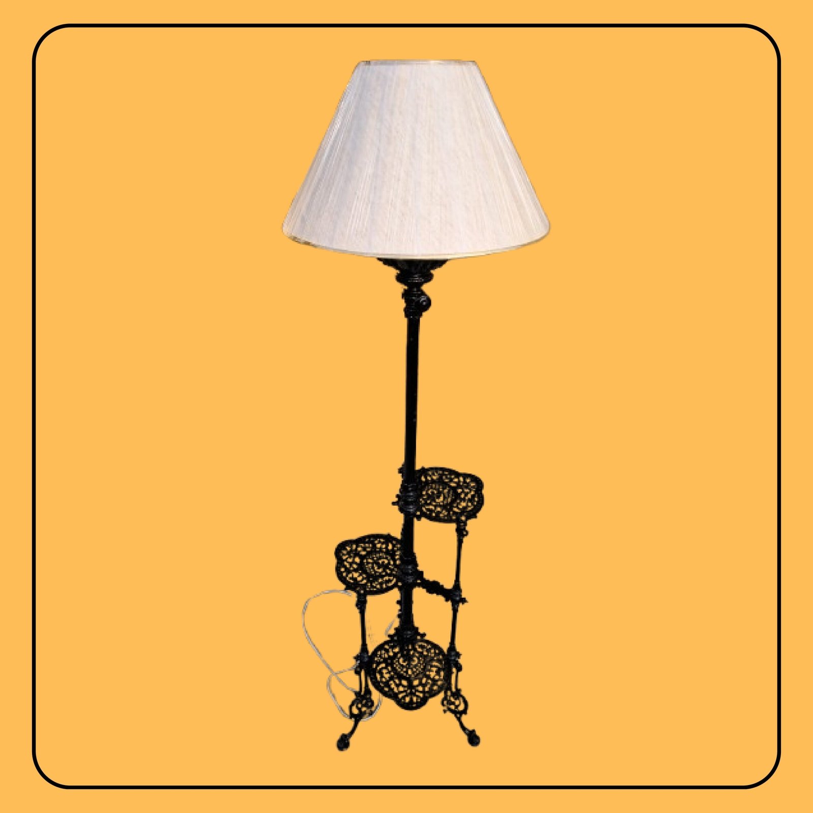 Victorian Era Wrought IRON Floor Lamp