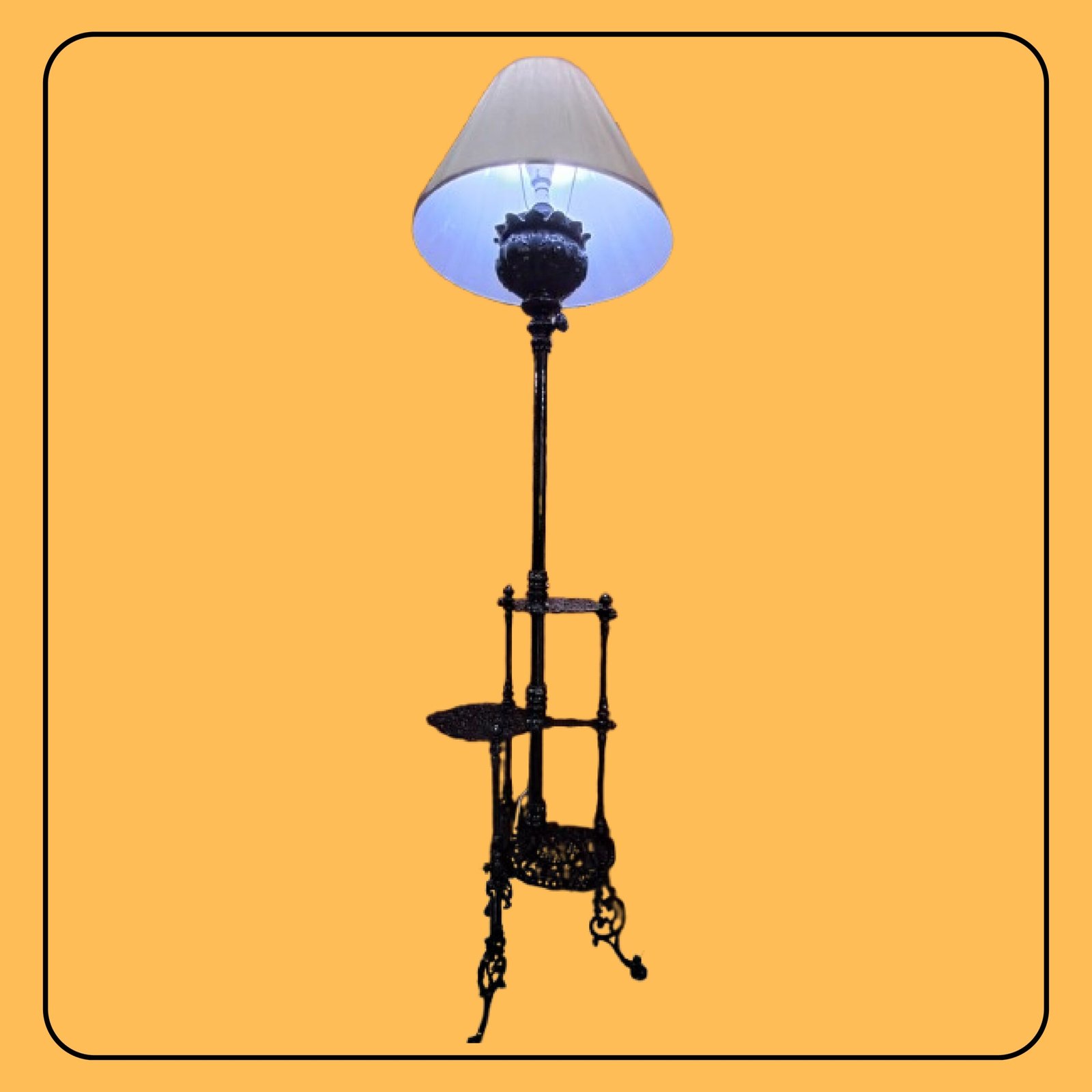 Victorian Era Wrought IRON Floor Lamp