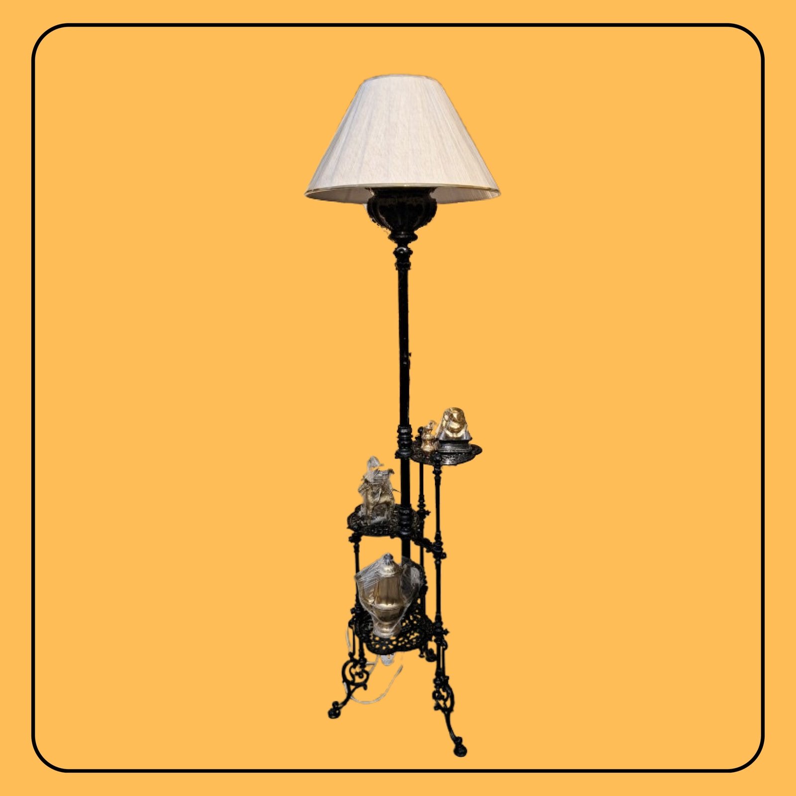 Victorian Era Wrought IRON Floor Lamp