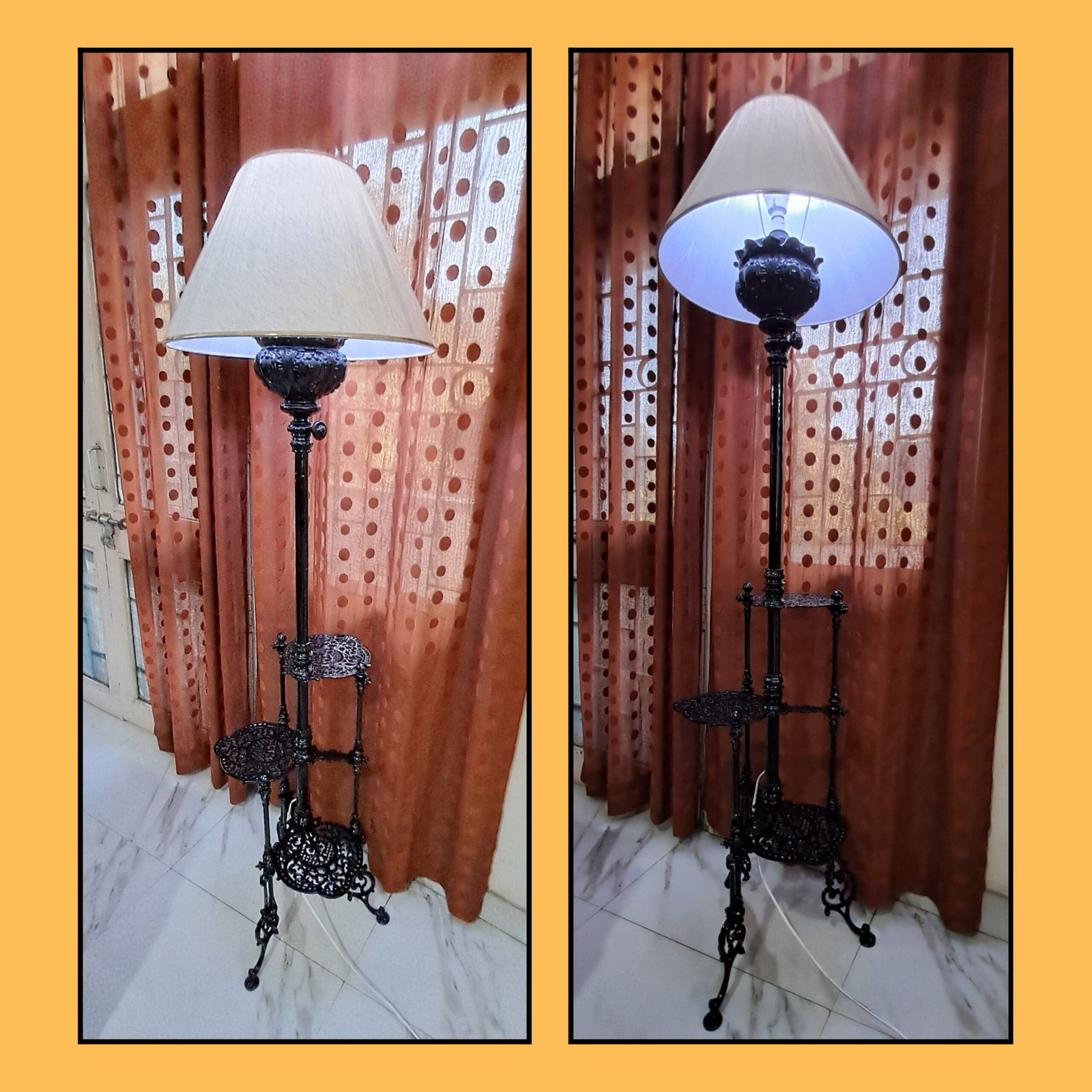 Victorian Era Wrought IRON Floor Lamp