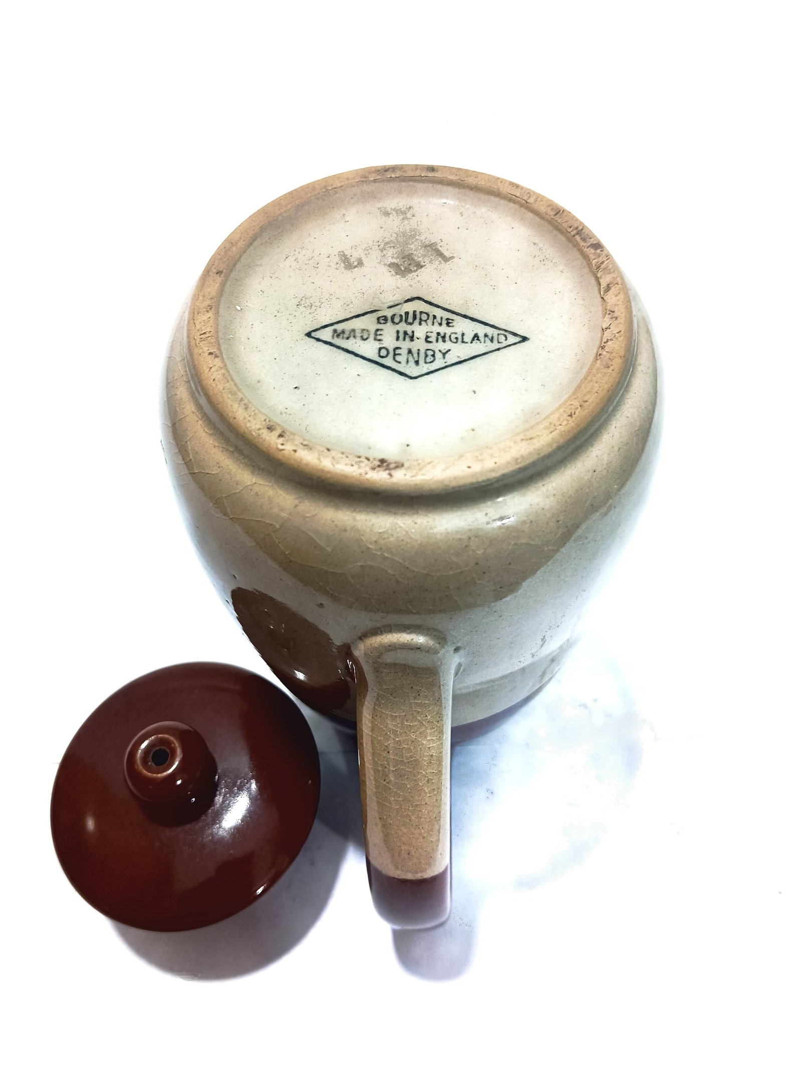 Vintage Bourne DENBY Stoneware Coffee Pot | Mid-Century English Pottery
