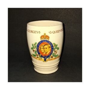 1937 King George VI Coronation Commemorative Beaker | J & G Meakin England | Royal Memorabilia