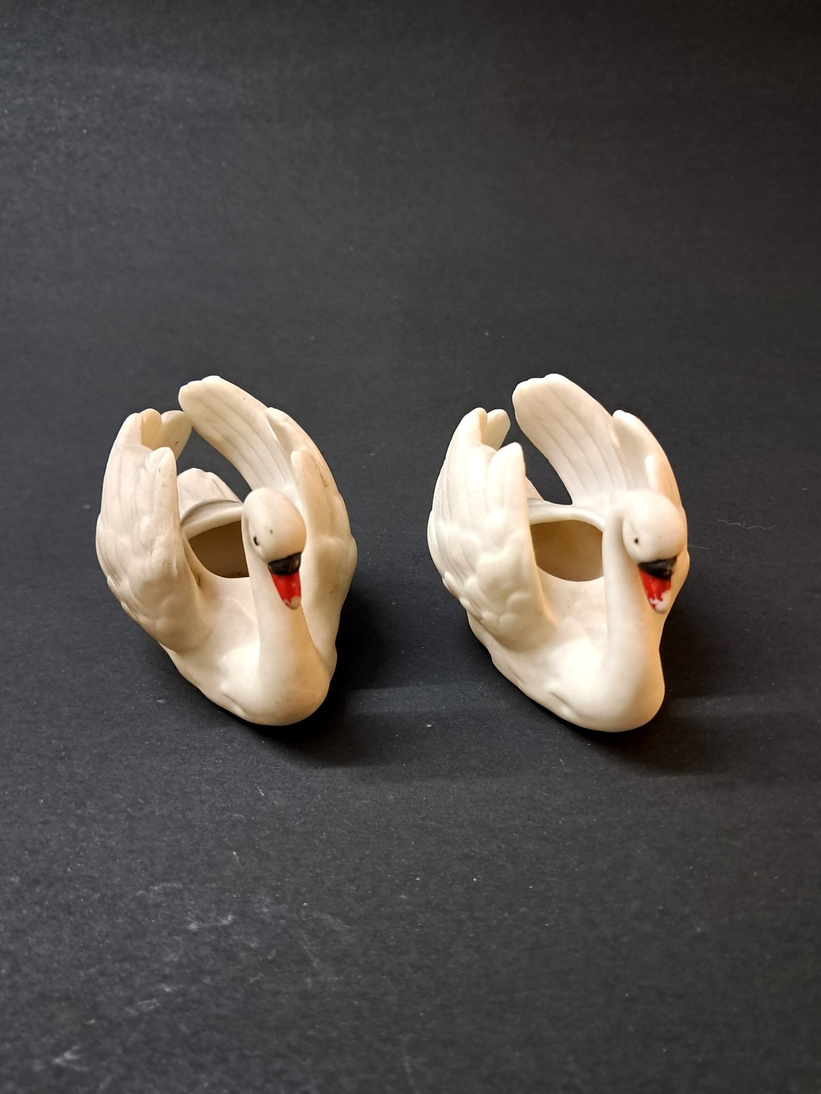 Goebel White Porcelain Swan Candle Holders Set of 2 | Vintage Collectible Decor
