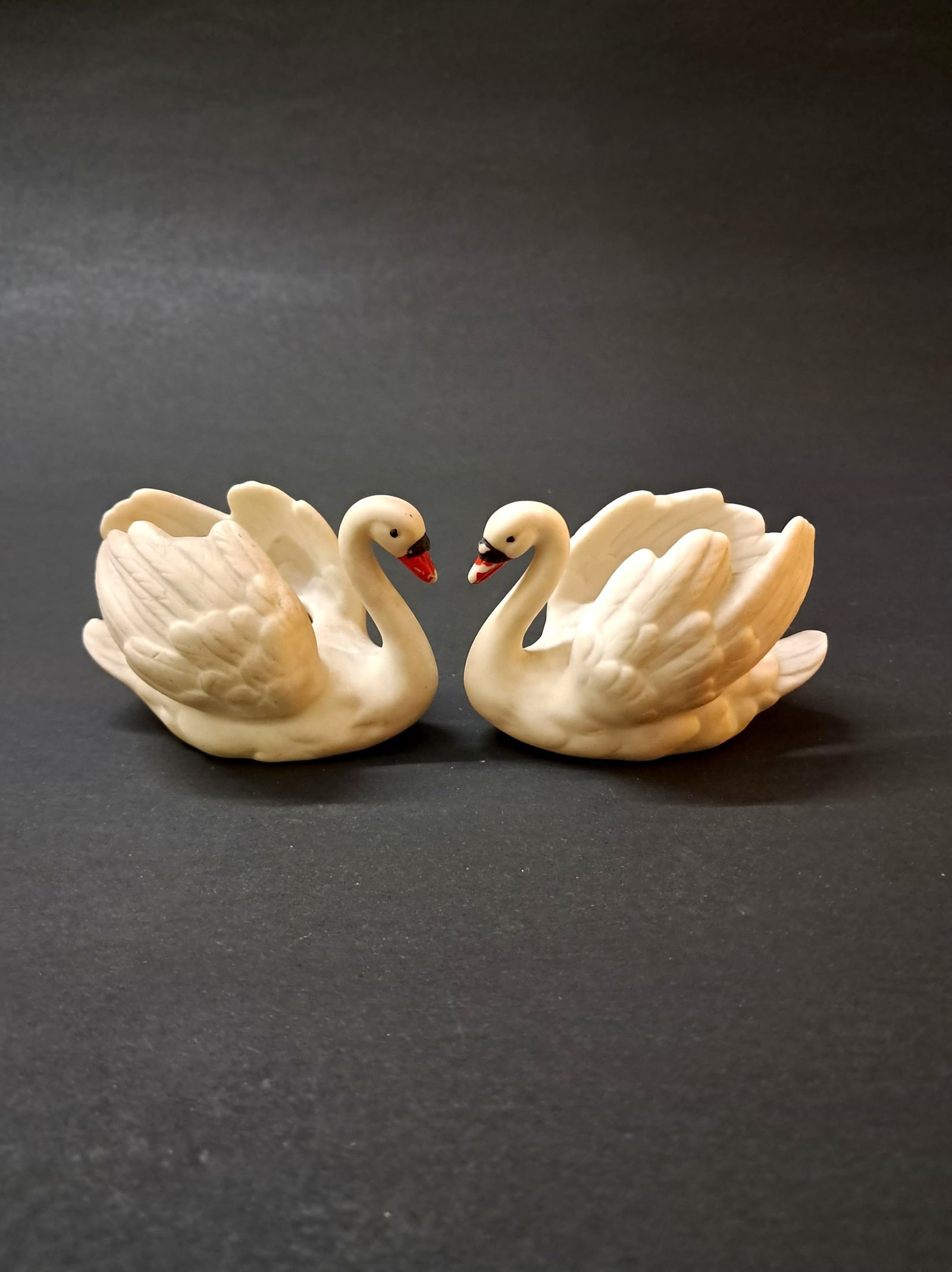 Goebel White Porcelain Swan Candle Holders Set of 2 | Vintage Collectible Decor