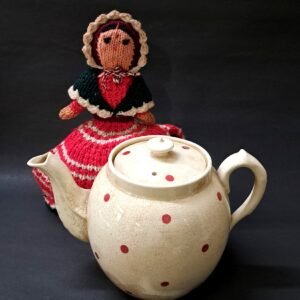 Vintage T.G. Green Church Gresley Red Polka Dot 6 Cup Teapot