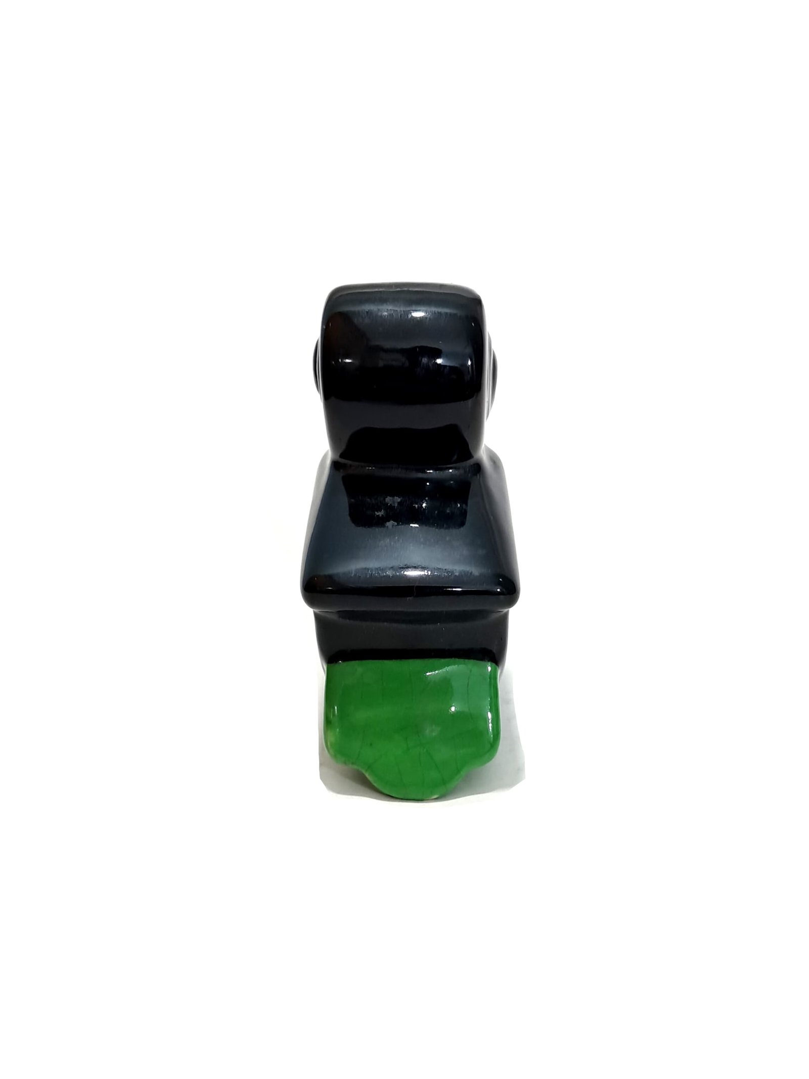 Vintage Black Porcelain Duck Seasoning Shaker