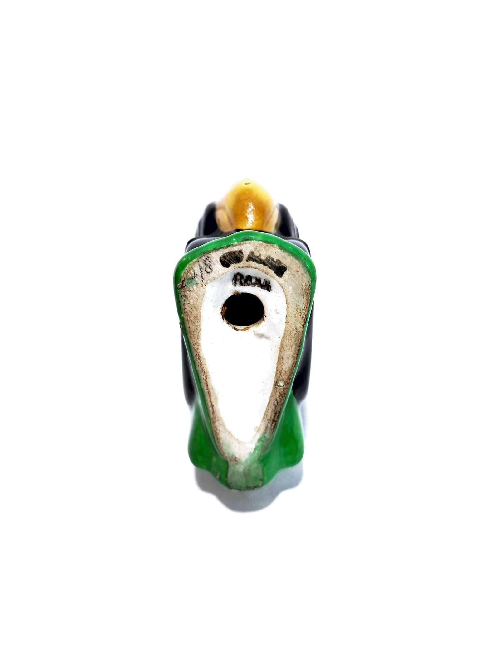 Vintage Black Porcelain Duck Seasoning Shaker