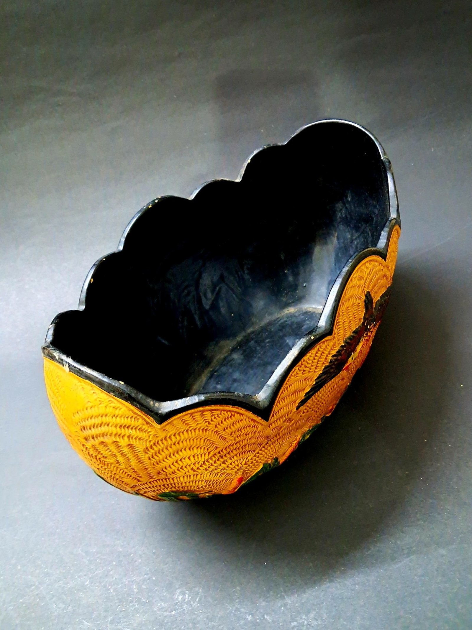 Vintage Wild Duck Ware Oval Bowl | Hand-Painted English Ceramic Fruit Bowl | Mallard Duck & Reeds Design | Registered No. 769285 | Made in England