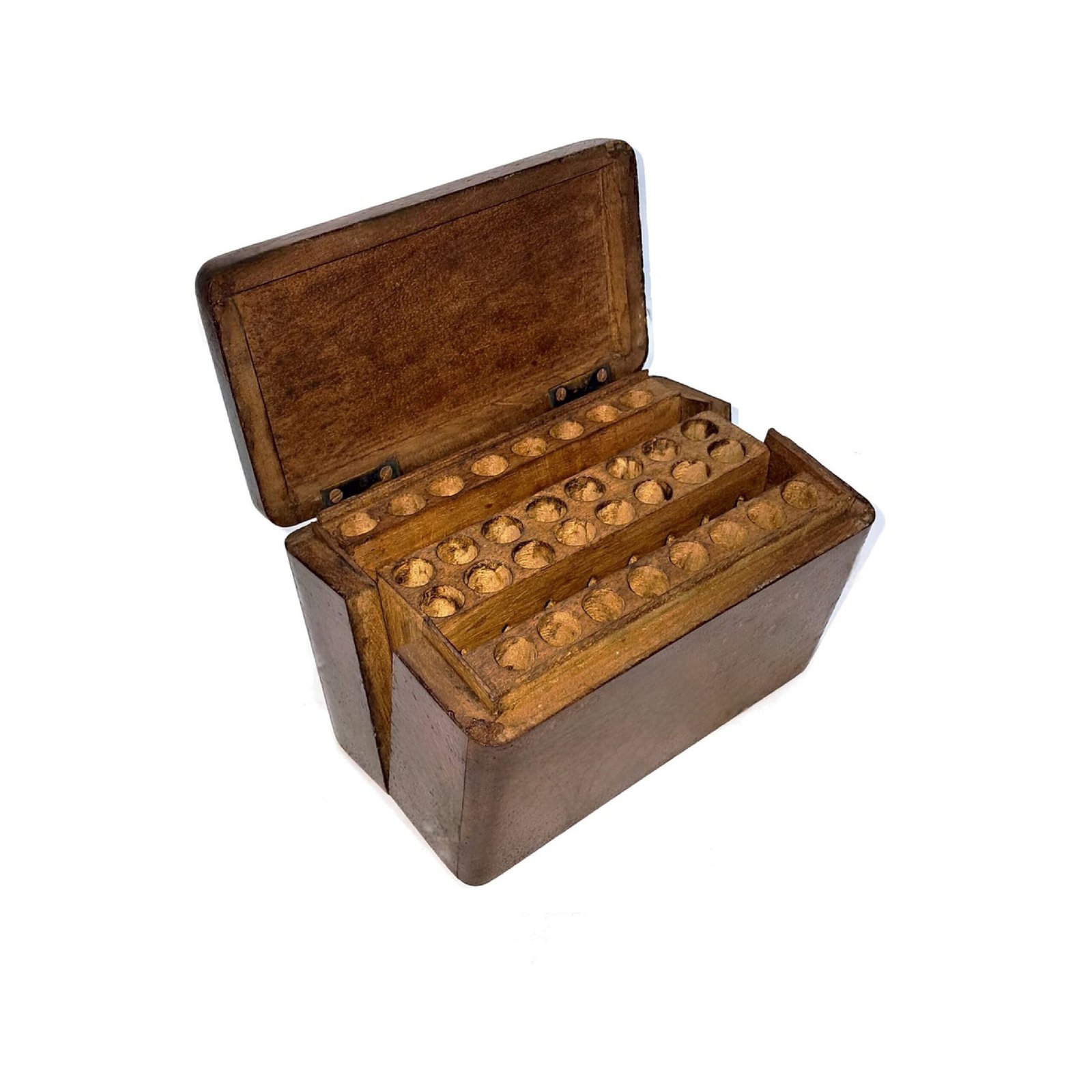 Vintage Wooden Cigarette Holder & Dispenser Box