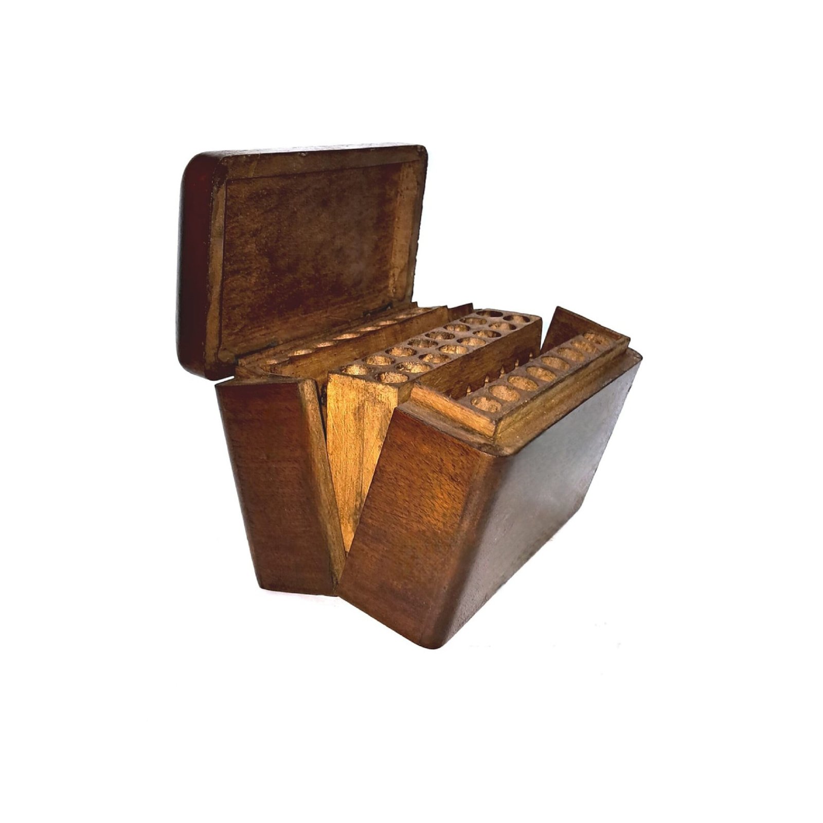 Vintage Wooden Cigarette Holder & Dispenser Box