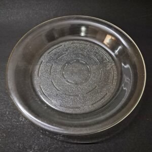Vintage USA Glasbake Embossed & Textured Glass Pie Plate – Classic Mid-Century Bakeware