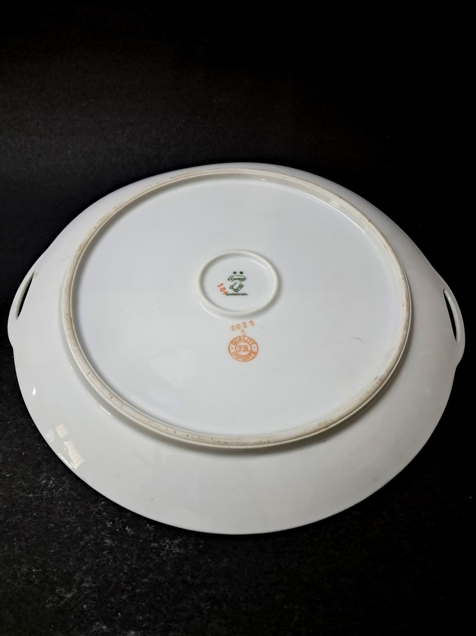 Vintage Paragon Fine Bone China Czechoslovakia Serving Tray – Oval Handled Tray