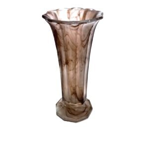 Vintage 1930s Davidson “Hellas” Amethyst Purple Cloud Glass Art Deco Tall Vase