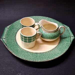 Vintage Art Deco J&G Meakin Tea Set | 1 Platter | 1 Milk Pot | 2 Cups | – Made in England