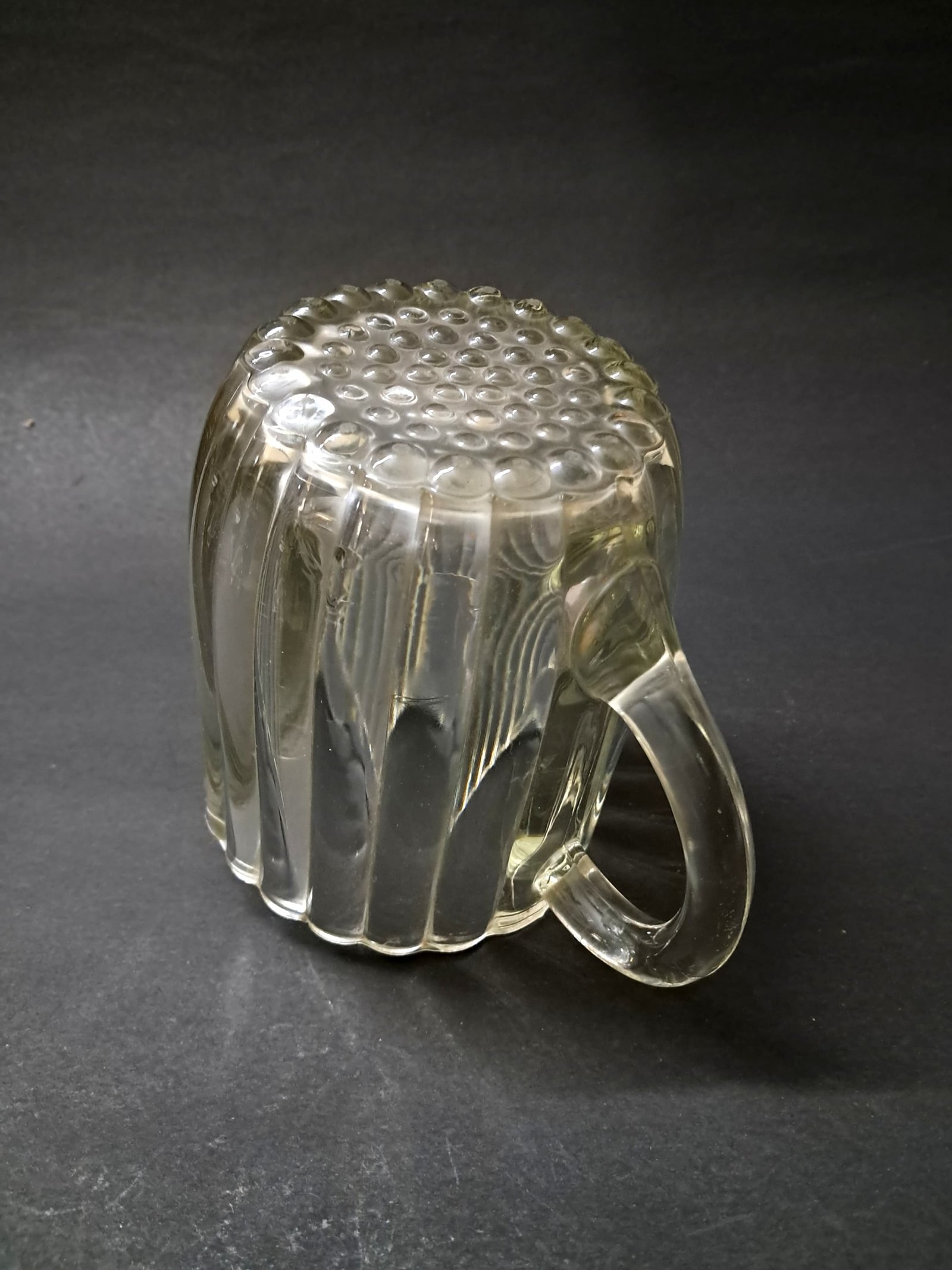 Vintage 1940s Jeannette Glass “National” Pattern Clear Glass Milk Pitcher