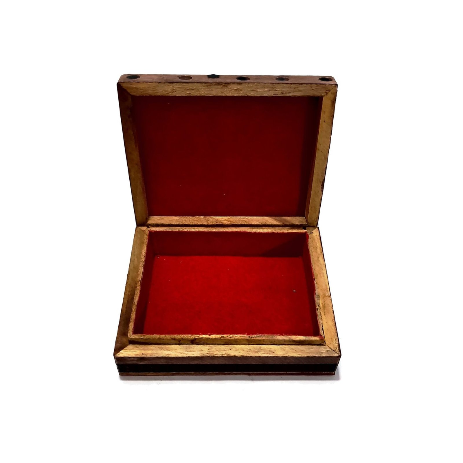 Vintage Taj Mahal Printed Wooden Keepsake Box – Traditional Indian Decor